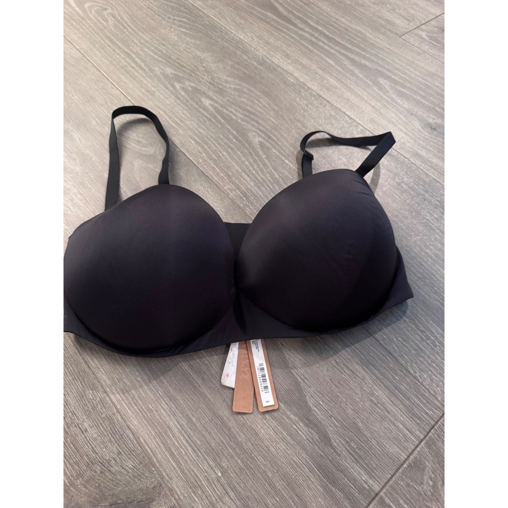 SKIMS Ultimate Push-Up Strapless Bra Onyx Black 40DD BA-BAN-3208 NEW